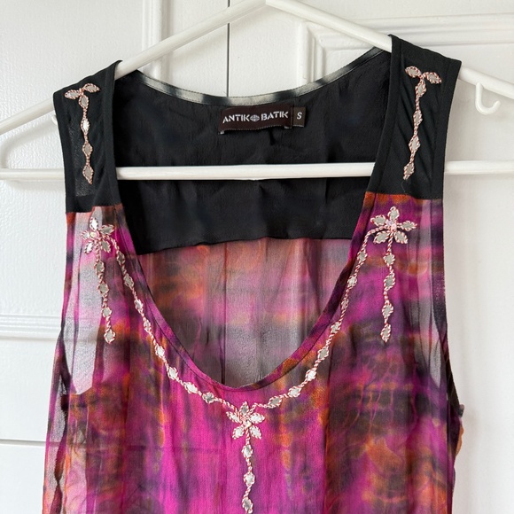 Antik Batik sheer long tunic top. - Picture 1 of 3